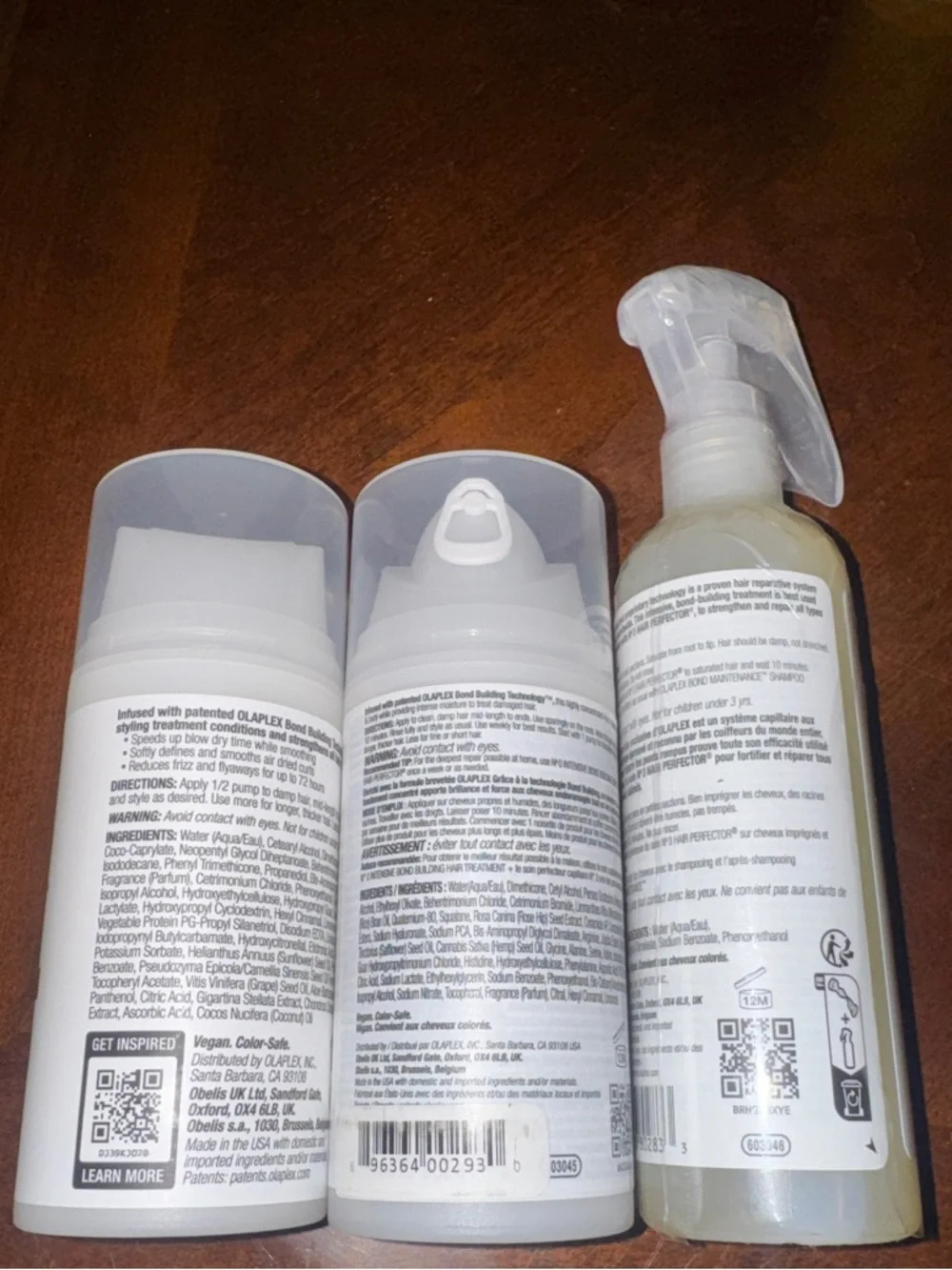 Olaplex Hair Products No.6, No.8, No.0